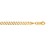 14K Yellow Gold 3.6mm Comfort Curb 22 Chain with Lobster Lock
