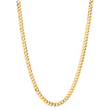 14K Yellow Gold 4.7mm Comfort Curb 24 Chain with Lobster Lock