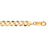 14K Yellow Gold 7mm Comfort Curb 22 Chain with Lobster Lock