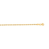 14K Yellow Gold 22 2.5mm Diamond Cut Royal Rope Chain with Lobster Lock