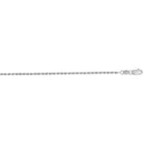 14K White Gold 20 1.4mm Diamond Cut Royal Rope 20 Chain with Lobster Lock