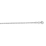 14K White Gold 1.8mm Diamond Cut Royal Rope 24 Chain with Lobster Lock