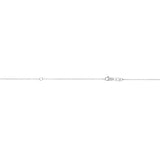 14K White Gold 0.87mm Extendable 18 Chain with Lobster Lock. Jump Ring at 16 inches.