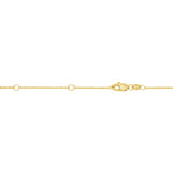 14K Yellow Gold 0.87mm Double Extendable Diamond Cut Cable 18 Chain with Lobster Lock. Jump Ring at 16 and 17 inch.