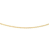 14K Yellow Gold 3.3mm Textured Cable 16 Chain with Lobster Lock