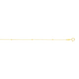 14K Yellow Gold 1.5mm Polished Cube Saturn 16 Chain with Spring Ring