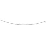 14K White Gold 2.3mm Textured Cable 16 Chain with Lobster Lock