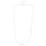 14K White Gold 1.1mm Adjustable Cable 22 Chain with Lobster Lock