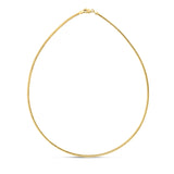 14K Yellow Gold 2mm Classic Omega with Lobster Lock