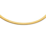 14K Gold 6mm Reversible Omega with Box Lock