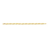 14K Yellow Gold Fancy Oval Box Link 8.25 Bracelet