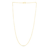 14K Yellow Gold 24 1.3mm Figaro Chain