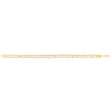 14K Yellow Gold 8 Lite Charm Bracelet with Lobster Clasp