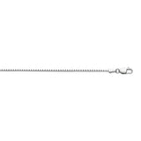 10K White Gold 1.2mm Octagonal Box 20 Chain with Lobster Lock