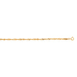 10K Yellow Gold 2.2mm Singapore 20 Chain with Spring Ring Clasp