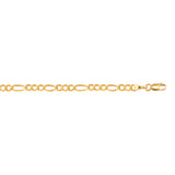 10K Yellow Gold 3.7mm Figaro 22 Chain with Lobster Lock