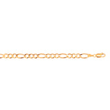 10K Yellow Gold 5.3mm Figaro 8.5 Chain Bracelet with Lobster Lock