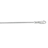 10K White Gold 1.4mm Gourmette 22 Chain with Lobster Lock