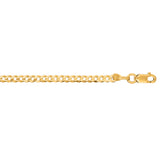 10K Yellow Gold 2.8mm Comfort Curb 20 Chain with Lobster Lock