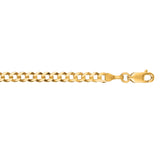 10K Yellow Gold 3.2mm Comfort Curb 22 Chain with Lobster Lock