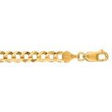 10K Yellow Gold 5.7mm Comfort Curb 24 Chain with Lobster Lock