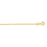 10K Yellow Gold 1.2mm Mariner 18 Chain with Spring Ring