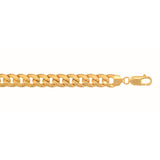 10K Yellow Gold 8mm Semi-Solid Miami Cuban 8.5 Chain Bracelet with Lobster Lock