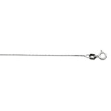 Sterling Silver 0.6mm Classic Box 20 Chain with Spring Ring Clasp
