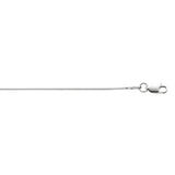 Sterling Silver 0.9mm Octogonal Snake 18 Chain with Lobster Clasp
