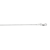 Sterling Silver 1.3mm Octogonal Snake 20 Chain with Lobster Clasp