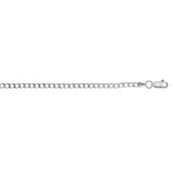 Sterling Silver 3mm Comfort Curb 24 Chain with Lobster Clasp