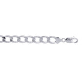 Sterling Silver 9.5mm Comfort Curb 24 Chain with Lobster Clasp