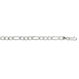 Sterling Silver 5.5mm Figaro 8.5 Chain Bracelet with Lobster Clasp