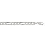 Sterling Silver 7mm Figaro 24 Chain with Lobster Clasp