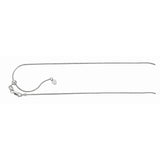 Sterling Silver 0.8mm Adjustable Snake 22 Chain with Lobster Clasp