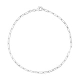 Sterling Silver 3mm Paperclip 30 Chain with Lobster Clasp