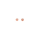14K Rose Gold Polished 3mm Post Earring