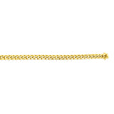 14K Yellow Gold 9.1mm Semi-Solid Classic Miami Cuban 8.5 Chain Bracelet with Box Lock