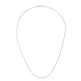 14K White Gold 2.1mm Paperclip 24 Chain with Lobster Lock