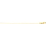 14K Yellow Gold 1.5mm 20 Round Cable Chain with Lobster Clasp