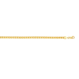 14K Yellow Gold 5mm Diamond Cut Round Franco 8.5 Chain Bracelet with Lobster Lock