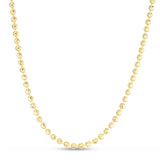14K Yellow Gold 3mm Moon 16 Chain Necklace with Lobster Clasp