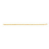 14K Yellow Gold 3mm Silk Rope 18 Chain Necklace with Lobster Clasp