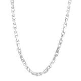 14K White Gold 24 4.8mm French Cable Chain Necklace with Lobster Clasp