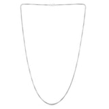 Sterling Silver 1.9mm Rockstar Cut Round Box 18 Chain with Lobster Clasp. Item has rhodium finish.