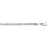 14K White Gold 3.3mm Fancy Ice 24 Chain Necklace with Lobster Clasp