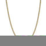 14K Yellow Gold 4mm Pave Classic Miami Cuban 24 Chain with Box with Both Side Figure 8 Clasp