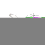 Sterling Silver Polished Half Moon Earrings with Push Back Clasp