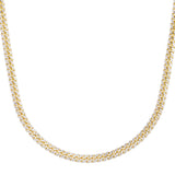 14K Yellow Gold 5mm Pave Classic Miami Cuban 8 Chain with Box with Both Side Figure 8 Clasp