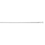 Sterling Silver 18 2.6mm Oval Snake Chain Necklace with Lobster Clasp. Item is rhodium plated.
